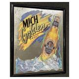 Michelob Golden Draft beer mirror sign