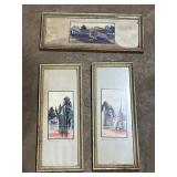 Variety of framed prints