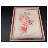 Strawberry Shortcake print in wood frame