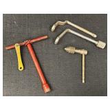 T handle tap wrench, distributor clamp wrench &