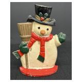 8.5' Cast Iron Snowman Doorstop