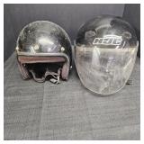 (2) VTG Black Open Face Motorcycle Helmets