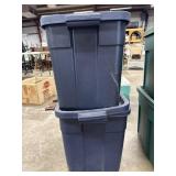 (2) Rubbermaid Roughneck Storage Totes 18 Gal.