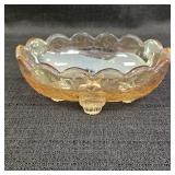 VTG Iridescent Louisa Oval Footed Candy Dish