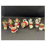 Variety of Campbells Soup can & mug ornaments,