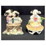 2 Mary Moo figurine trinket boxes - Me & Moo, &
