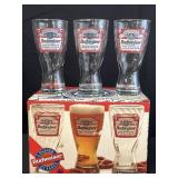 (6) Pilsner Budweiser Indiana glasses