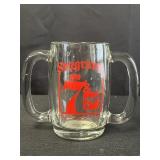 Seagramï¿½s 7 & 7 Up double-handled clear glass mug