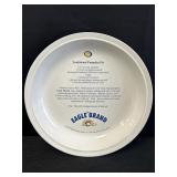 1999 Eagle Brand ceramic pie dish w/ pumpkin pie