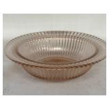 Pink depression glass bowl