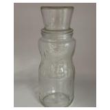 Planters Mr. Peanut 75th birthday glass jar w/ lid