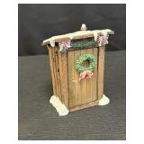 Mary Moo Christmas Potty outhouse figurine,