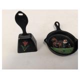 Cast-iron Skillet & Bell hand painted