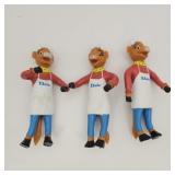 (3) Borden Elsie the Cow Promo Rubber Figures
