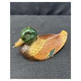 Vtg. Mallard Trinket Holder