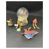 Rooster household decor items - hinged trinket