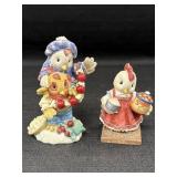 2 Enesco chicken resin figurines, Mary Mary Had a