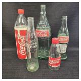 (5) Various Vintage Coca-Cola Glass Bottles