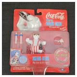 1998 Coca-Cola Polar Crew Skiing Bear Wind-Up Toy
