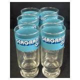 (6) Seagramï¿½s gin tumblers/glasses