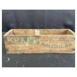 Kraft American wooden cheese box