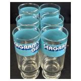 (6) Seagramï¿½s gin tumblers/glasses