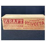 Kraft Velveeta cheese product wooden box w/ lid