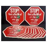 (11) Coca-Cola, TaB, & Sprite stop sign for refill