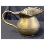 Hammered Solid Brass Pinched Pitcher