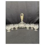 Etched Sailboat Decanter Set