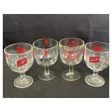 Schlitz, Michelob, & Budweiser beer goblets