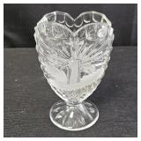 Crystal Heart Shaped Vase