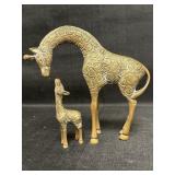 brass giraffe figurines decor pieces