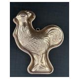 3.5 Cup copper-colored aluminum rooster mold