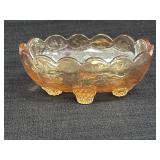 Jeanette Glass Floragold Louisa Oval Footed Dish