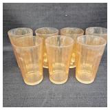 (7) Vintage Marigold Glass Tumblers