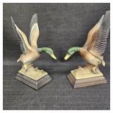 (2) Porcelain Duck Figurines: "Flight of the