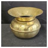 Vintage European Brass 8in Spittoon
