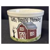Hand painted decorative crock