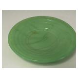 Akro Agate Light Green Slag Saucer