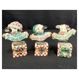 3 Mary Moo "Moo in the Box" figurines, 3in H