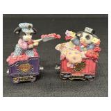 2 Enesco Mary Moo Lionel train cars - A Coal Lotta