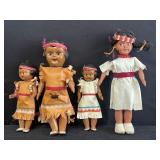 Vtg. Native American-themed dolls