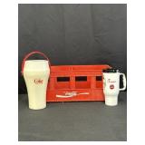Coca Cola 8 Pack Plastic Bottle Holder & Cups