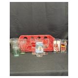 Plastic Coca Cola Bottle Holder and Glasses