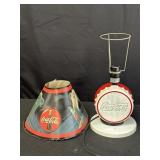 Coca-Cola table lamp bottle cap base & polar bear