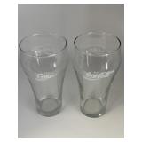 (2) Vtg. Coca-Cola fountain glasses