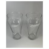 (2) Vtg. Coca-Cola fountain glasses