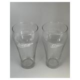 (2) Vtg. Coca-Cola fountain glasses