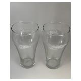 (2) Vtg. Coca-Cola fountain glasses